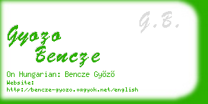 gyozo bencze business card
